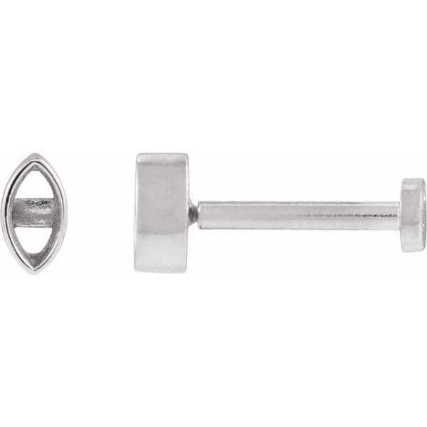 14K Yellow .05 CT Natural Diamond Press Fit Back Stud Earring