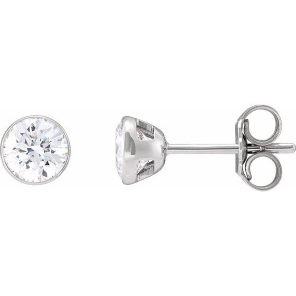 14K White 1/4 CTW Natural Diamond Ultra-Lightweight Stud Earrings