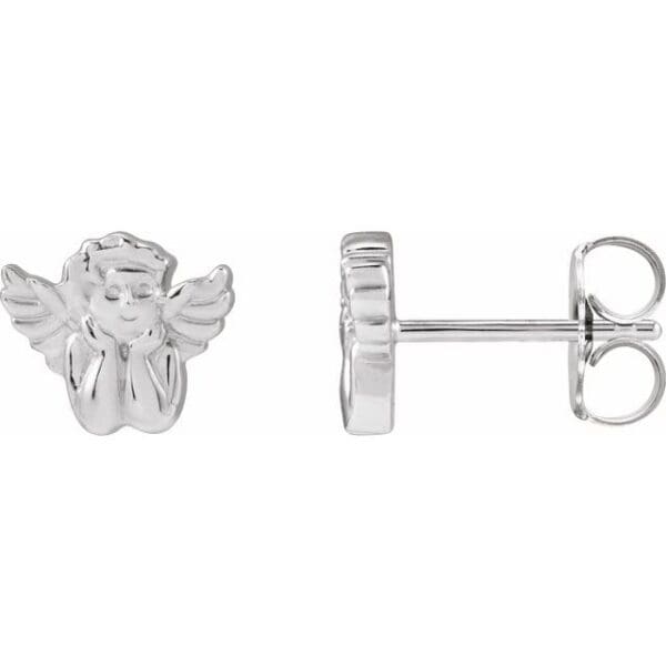 Sterling Silver Cherub Earrings