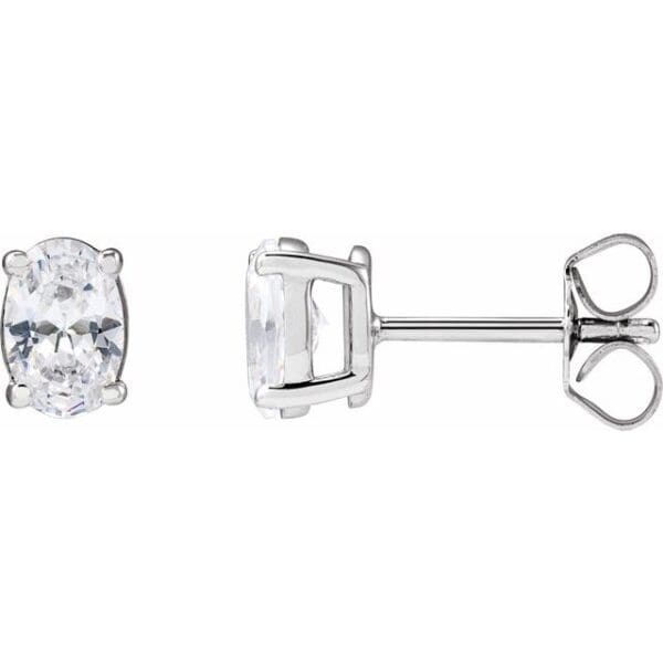 14K White 1/3 CTW Lab-Grown Diamond Stud Earrings