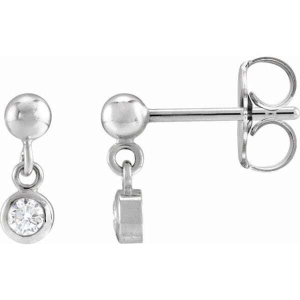 14K Yellow 1/5 CTW Natural Diamond Bezel-Set Earrings