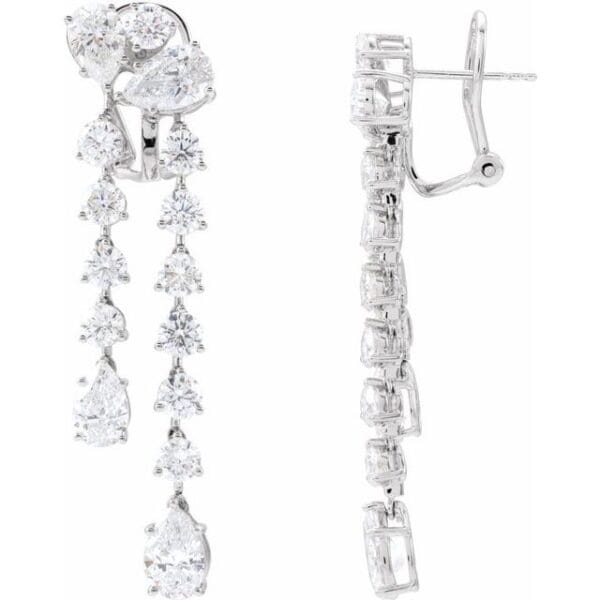 14K Yellow 9 1/2 CTW Lab-Grown Diamond Dangle Earrings