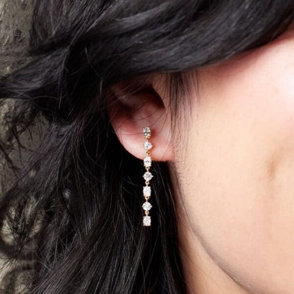 14K Yellow 1 1/5 CTW Lab-Grown Diamond  Dangle Earrings