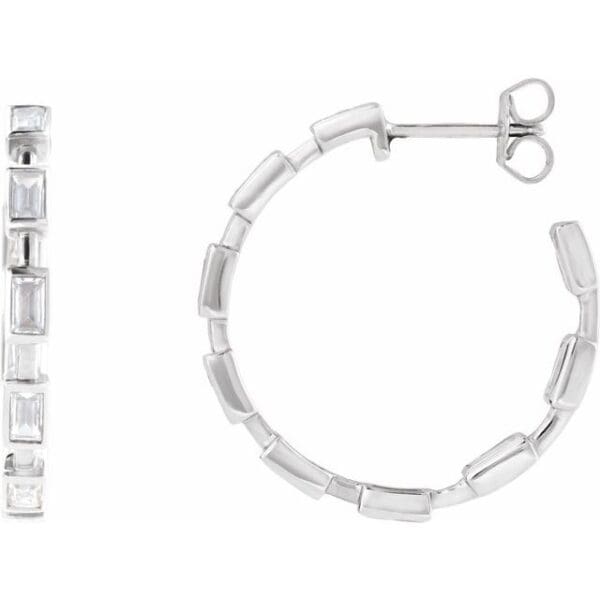 14K Yellow 1 1/4 CTW Lab-Grown Diamond 24.5 mm Hoop Earrings