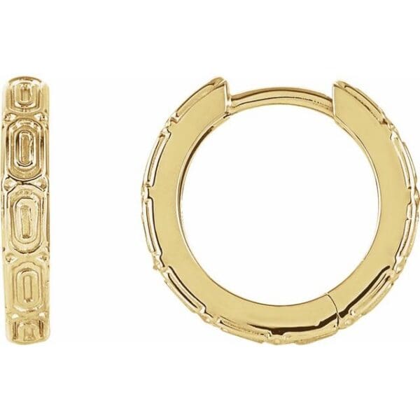 Sterling Silver Hinged 13.5 mm Hoop Earrings