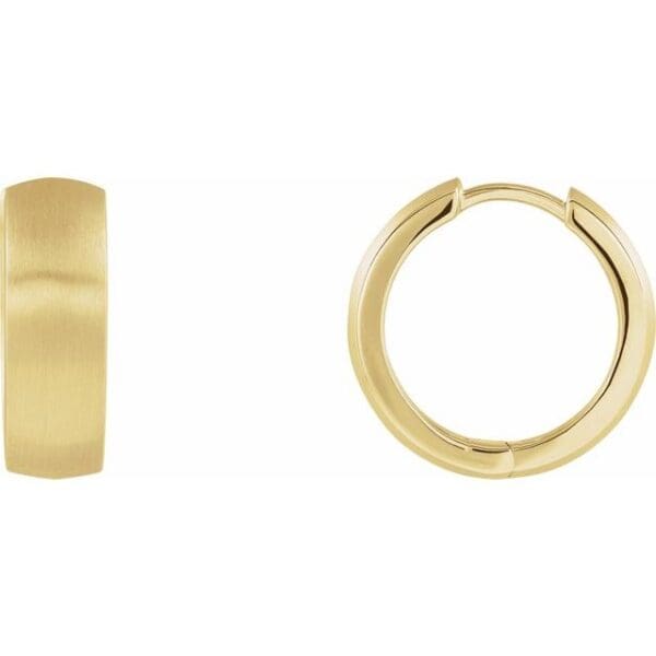 14K White 17.5 mm Hinged Single Hoop Earring