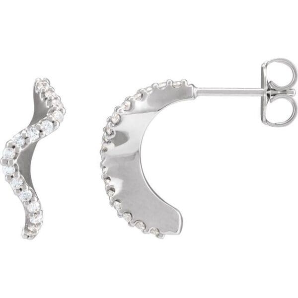 14K Yellow 1/5 CTW Natural Diamond 15.5 mm Hoop Earrings