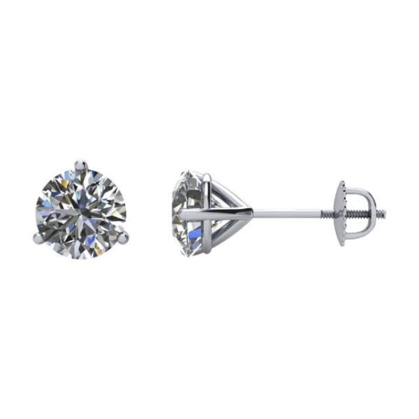 14K White 1/2 CTW Natural Diamond Earrings