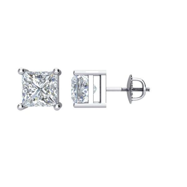 14K White 1/2 CTW Natural Diamond Stud Earring