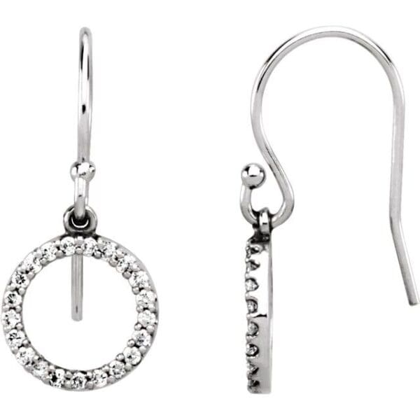 14K White 1/5 CTW Natural Diamond Earrings