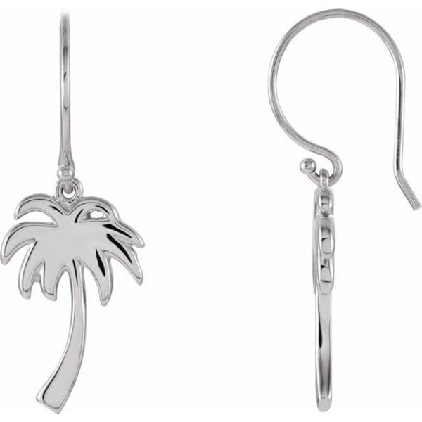 Sterling Silver Palm Tree Earrings