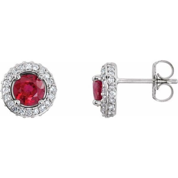 14K White 3/4 CTW Natural Diamond Earrings