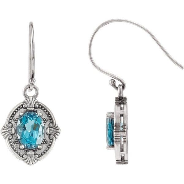 Sterling Silver 8x6 mm Oval 4-Prong Vintage-Inspired Earring Mounting