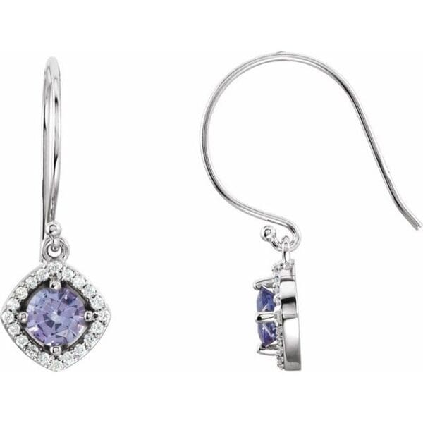 14K White 3/8 CTW Natural Diamond Earrings