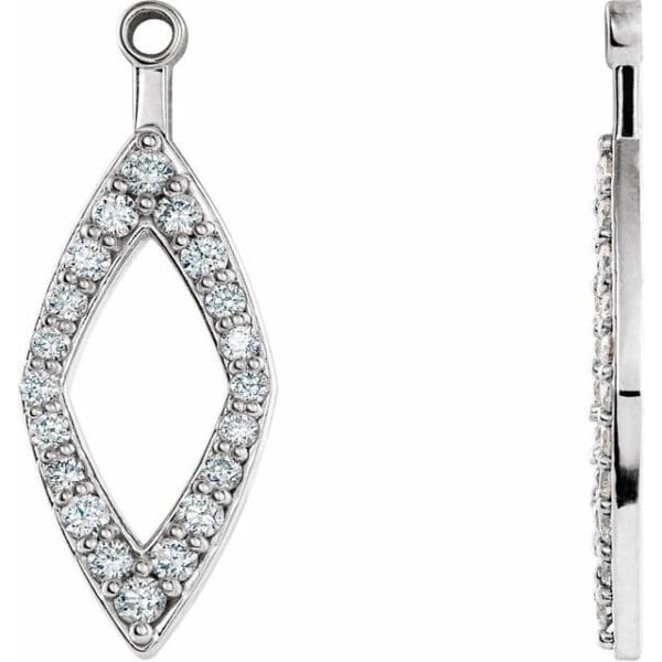 14K White Earring Jacket Mounting