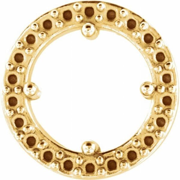 14K Yellow 4.5 mm Round Halo-Style Pendant Mounting