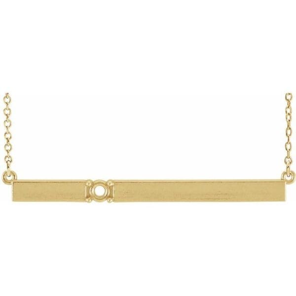 Continuum Sterling Silver 3 mm Round Bar Necklace Center