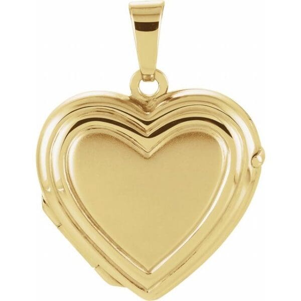 14K Yellow 22x17 mm Heart Locket