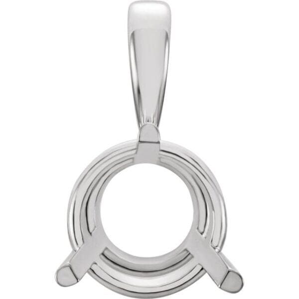 14K Rose 7.5 mm Round 3-Prong Pendant Mounting