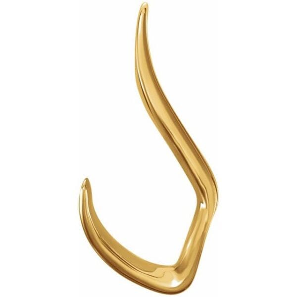 14K White Freeform Pendant