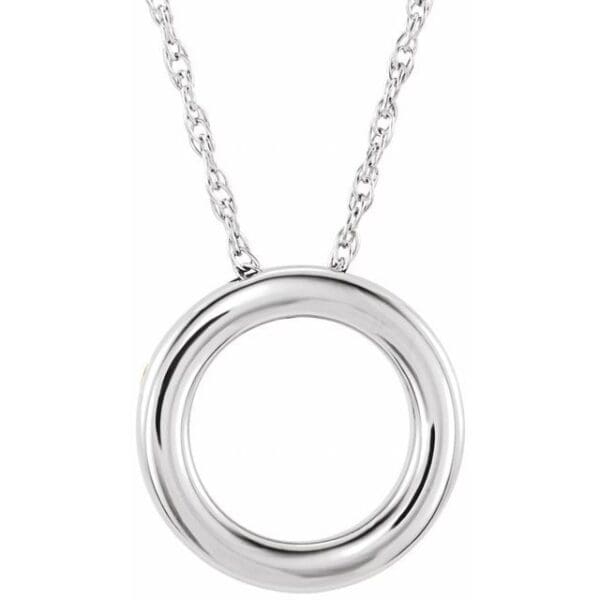 14K Yellow 13 mm Circle Slide Pendant