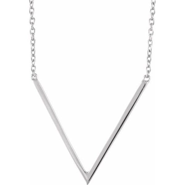 14K Yellow V 16-18" Necklace