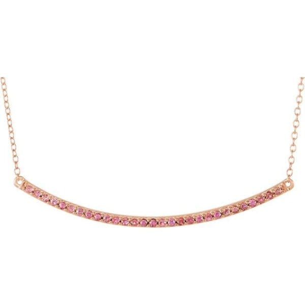 14K White Bar 18" Necklace Mounting