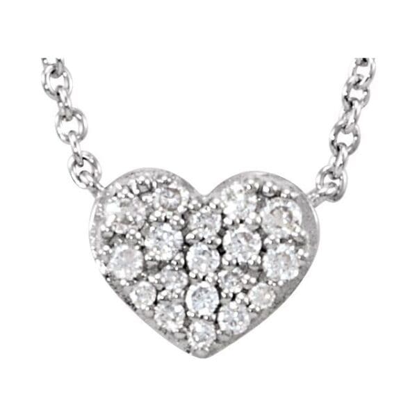 14K Rose 1/10 CTW Natural Diamond Heart 18" Necklace