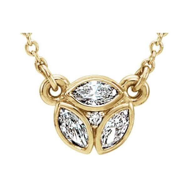 14K Yellow 1/5 CTW Natural Diamond 16-18" Necklace