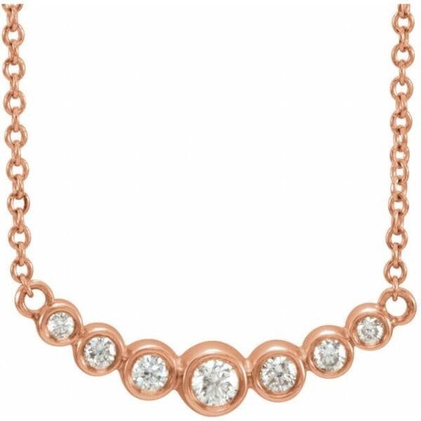 14K White 2.25 mm Round Graduated 16-18" Necklace Mounting
