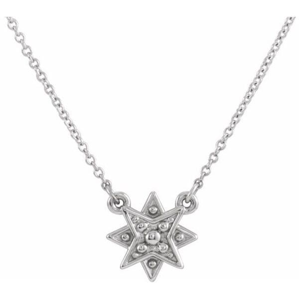 14K Yellow Star Necklace Center