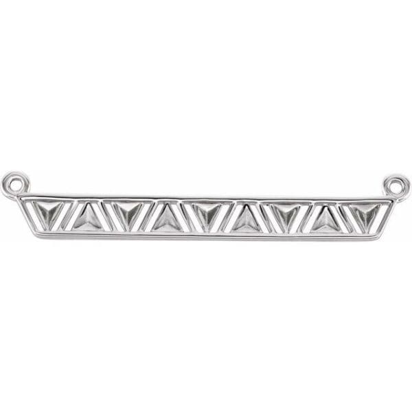 Sterling Silver Triangle Bar 16-18" Necklace