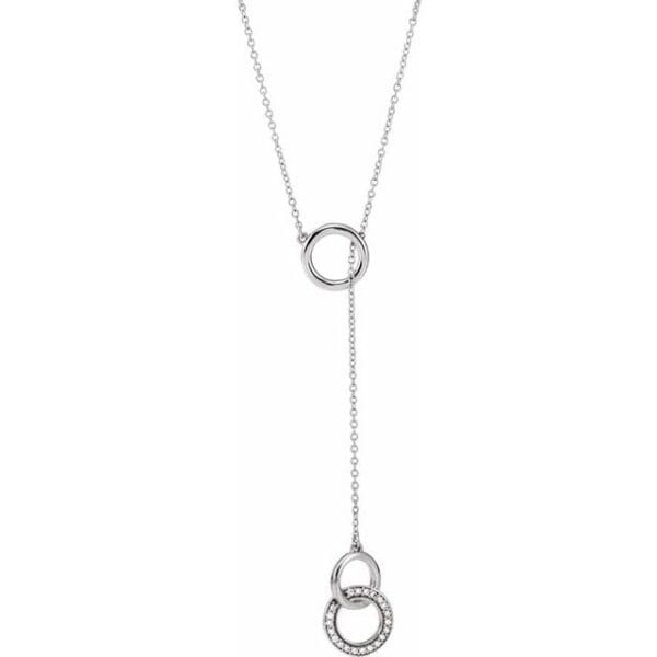 14K Yellow 1/10 CTW Natural Diamond Circle Y 16-18" Necklace
