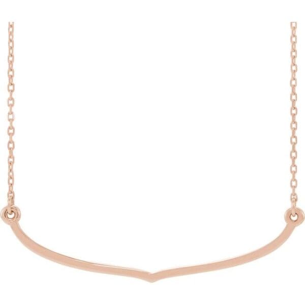 14K Yellow Freeform Bar 16-18" Necklace