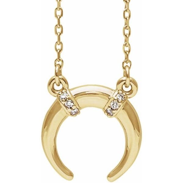 14K Yellow .025 CTW Natural Diamond 16-18" Necklace