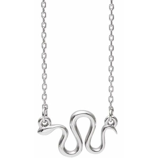 10K Yellow Snake Necklace Center