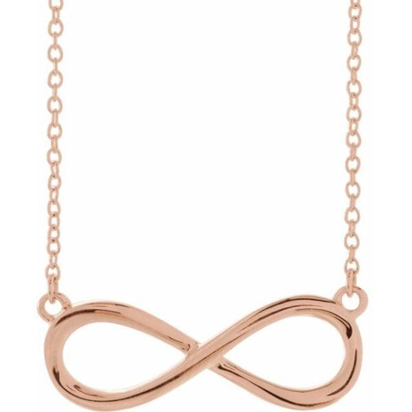Sterling Silver Infinity-Inspired 16-18" Necklace