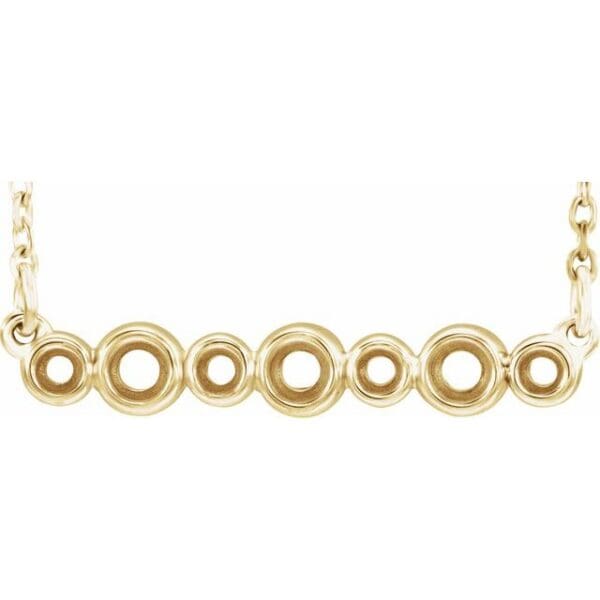 14K White 1/5 CTW Natural Diamond Bezel-Set Bar 16-18" Necklace