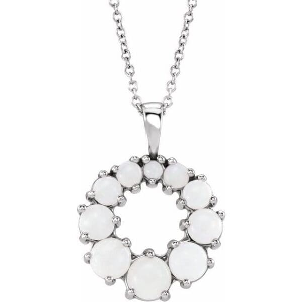 14K White Halo-Style Pendant Mounting