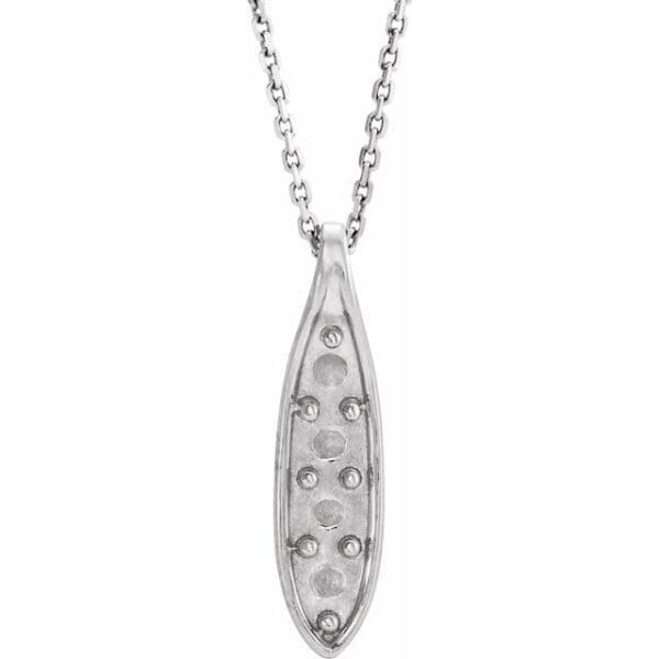 14K White 2-Stone Family Peas in a Pod Pendant Mounting