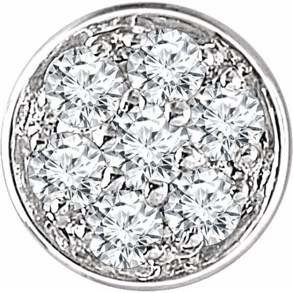 14K White .03 CTW Natural Diamond Pavé Slide Pendant
