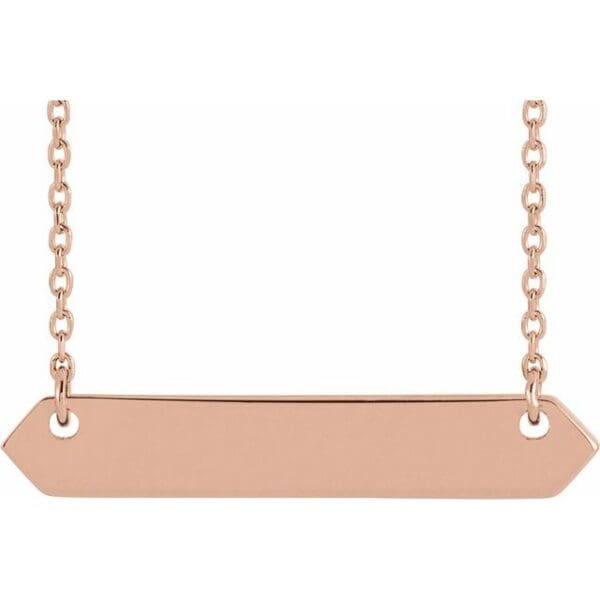 14K Yellow Engravable Geometric 16-18" Necklace