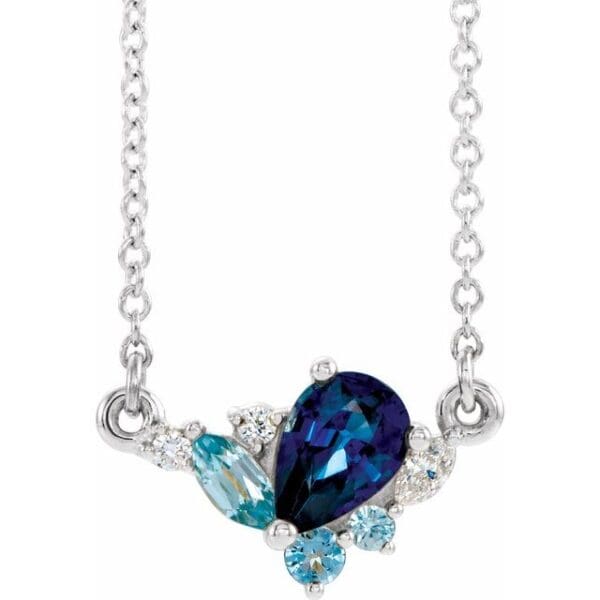 14K Yellow Multi-Shape Necklace Center