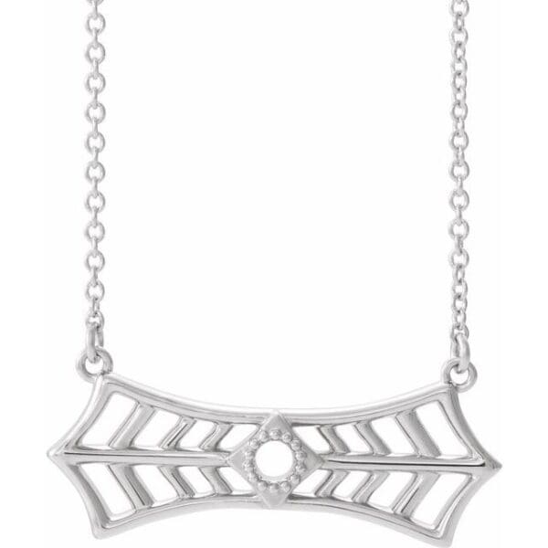 Sterling Silver Vintage-Inspired Bar 18" Necklace