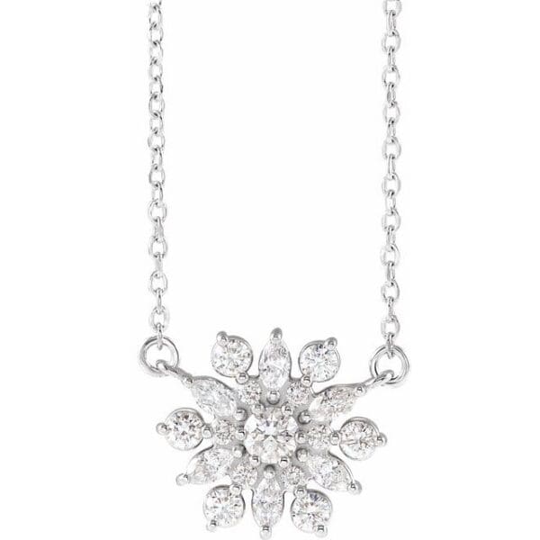 14K Rose 1/2 CTW Natural Diamond Vintage-Inspired 16" Necklace