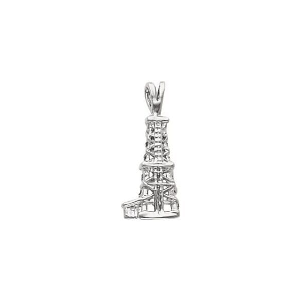 14K Yellow 22x10 mm Oil Derrick Pendant
