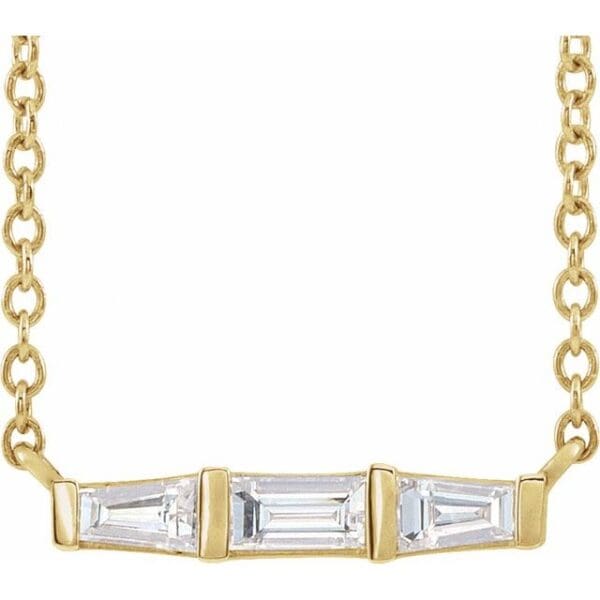 14K White 14.25x3.16mm Bar Necklace Center