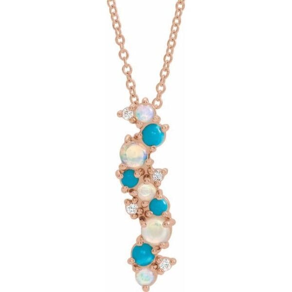 14K Yellow Scattered 16-18" Necklace Mounting