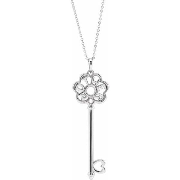 Sterling Silver Mother's Key® 16-18" Necklace