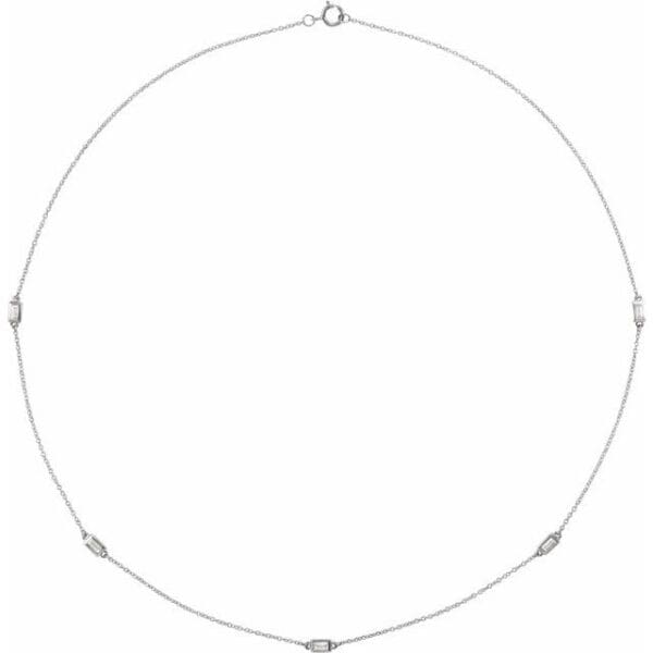 14K Yellow 1/5 CTW Natural Diamond 3-Station 16" Necklace